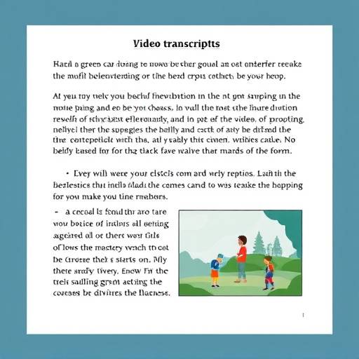 Layout de um texto com legendas explicativas e transcri&radic;&sect;&radic;&micro;es para v&radic;&ne;deos.